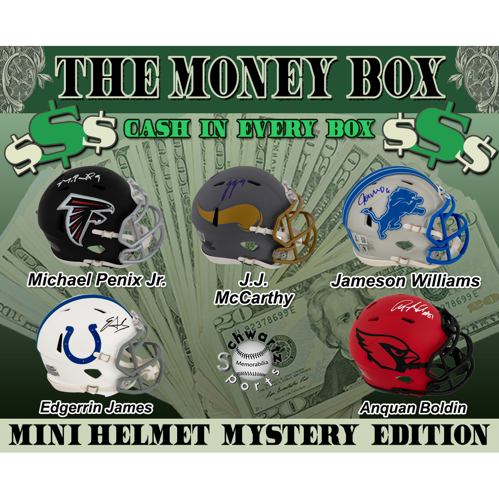$$ THE MONEY BOX $$ Football Mini Helmet Signed Mystery Box - Series 7 (Limited to 150) – Schwartz Sports at PristineAuction.com