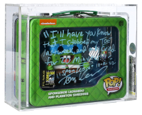 Tom Kenny Signed LE "SpongeBob SquarePants" Leonardo and Plankton Shredder Metal Lunchbox w/ Vinyl Figures #01 2014 Funko Pop! Vinyl Figure with Extensive Inscription (CAS 90+) at PristineAuction.com