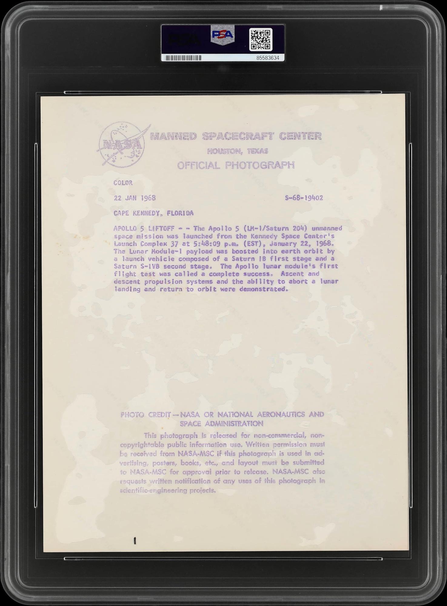 Gene Kranz Signed Original 1968 Type I 8x10 Photo with Extensive Inscription (PSA) at PristineAuction.com Gene Kranz Signed Original 1968 Type I 8x10 Photo with Extensive Inscription (PSA) at PristineAuction.com