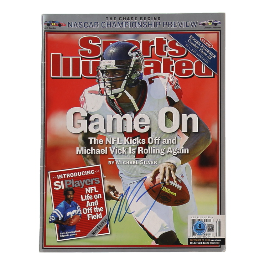 Michael Vick Signed 2004 Sports Illustrated Magazine (Beckett) at PristineAuction.com Michael Vick Signed 2004 Sports Illustrated Magazine (Beckett) at PristineAuction.com