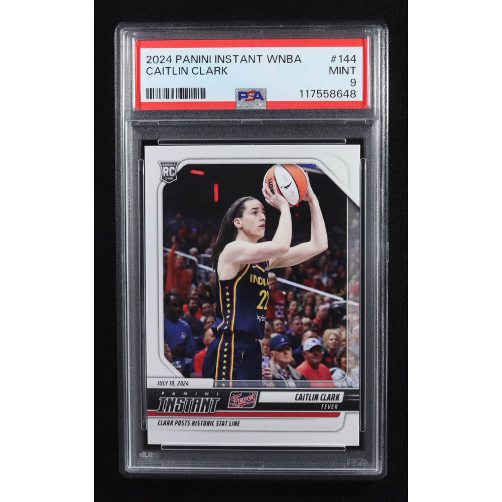Caitlin Clark 2024 Panini Instant WNBA #144 RC (PSA 9) at PristineAuction.com