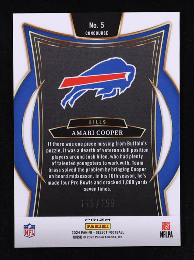 Amari Cooper 2024 Select Prizm White Shock #5 #145/199 at PristineAuction.com Amari Cooper 2024 Select Prizm White Shock #5 #145/199 at PristineAuction.com