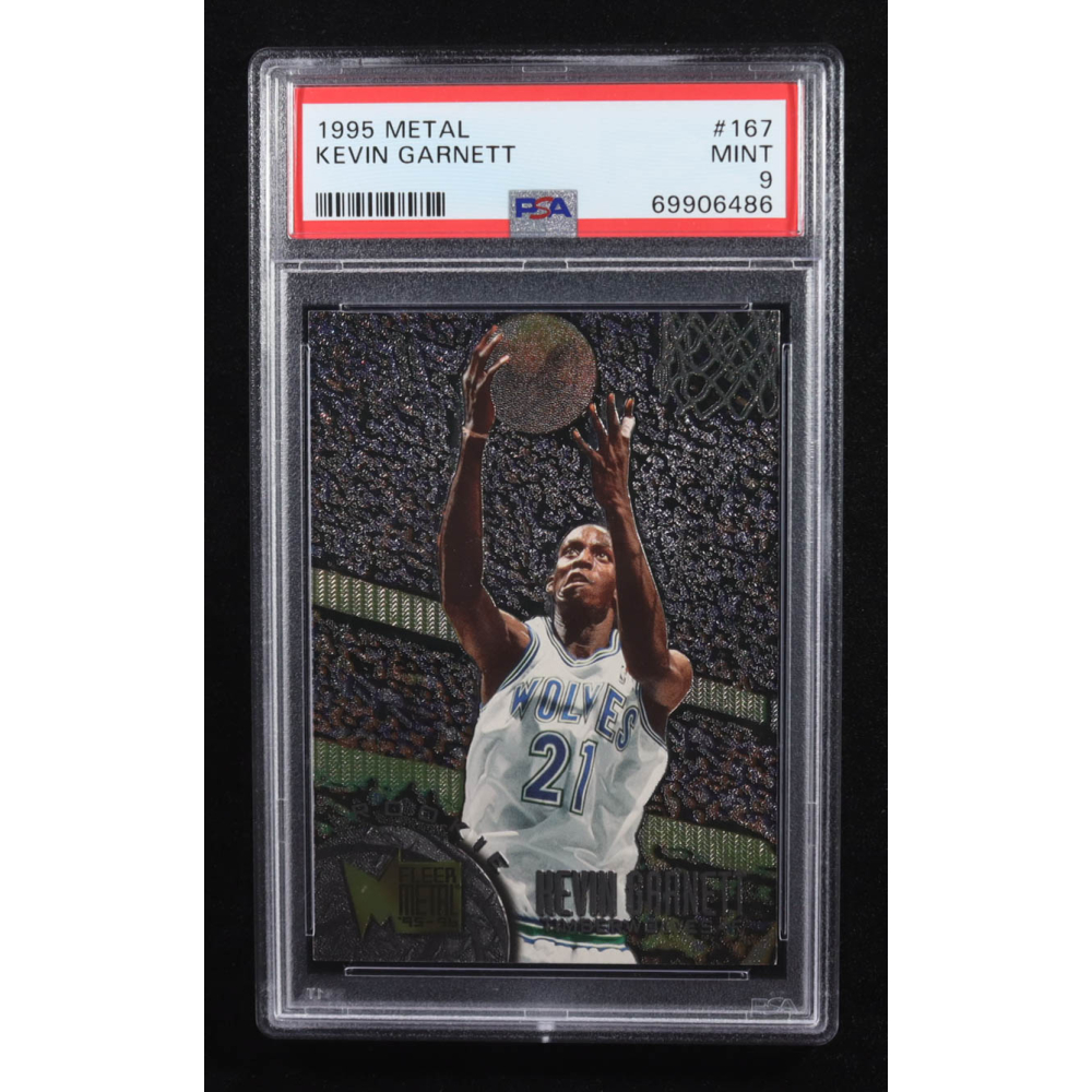 Kevin Garnett 1995-96 Metal #167 RC (PSA 9) at PristineAuction.com