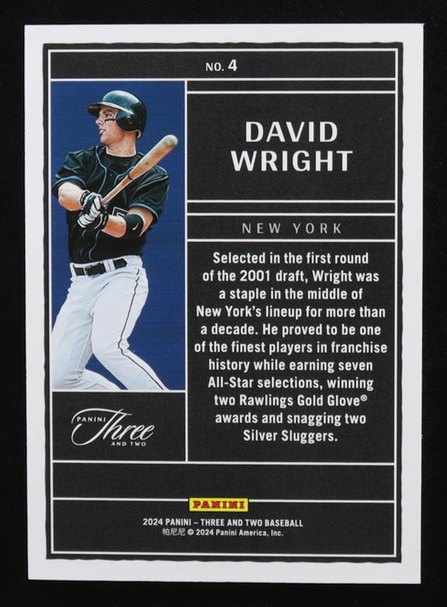 David Wright 2024 Panini Three and Two Draft Class Bases Loaded #4 #3/3 at PristineAuction.com David Wright 2024 Panini Three and Two Draft Class Bases Loaded #4 #3/3 at PristineAuction.com