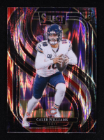 Caleb Williams 2024 Select Prizm Black and Red Shock #114 RC at PristineAuction.com