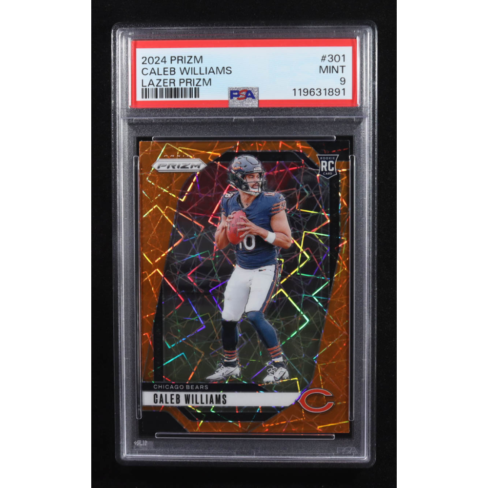 Caleb Williams 2024 Panini Prizm Prizms Lazer #301 RC (PSA 9) at PristineAuction.com