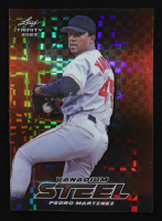 Pedro Martinez 2023 Leaf Trinity Mega Box Steel Vanadium Checkerboard Orange #S54 #2/6 at PristineAuction.com