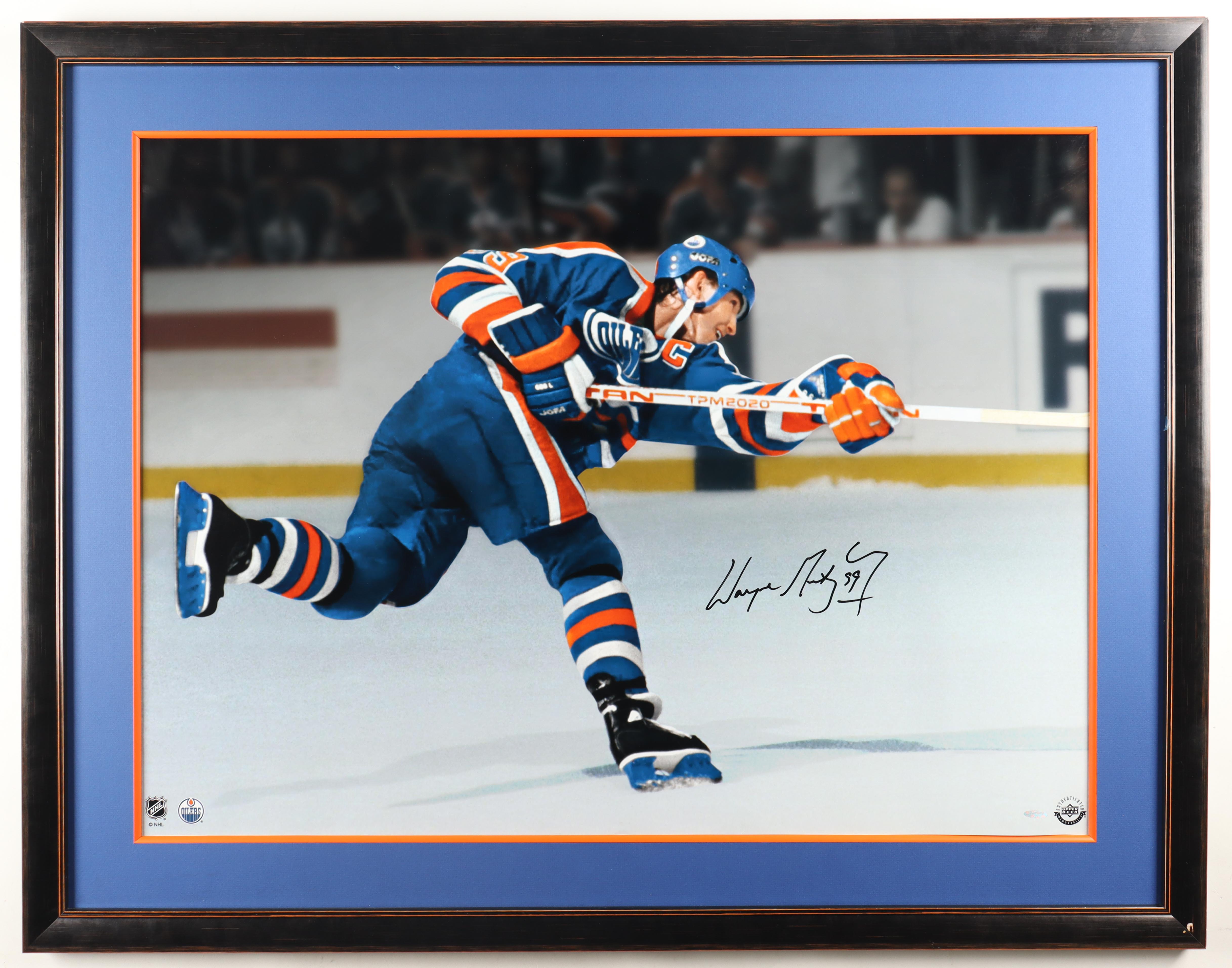 Wayne Gretzky Signed Oilers "Follow Through" Custom Framed Extra Large Photo (UDA) at PristineAuction.com Wayne Gretzky Signed Oilers "Follow Through" Custom Framed Extra Large Photo (UDA) at PristineAuction.com