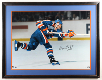 Wayne Gretzky Signed Oilers "Follow Through" Custom Framed Extra Large Photo (UDA) at PristineAuction.com
