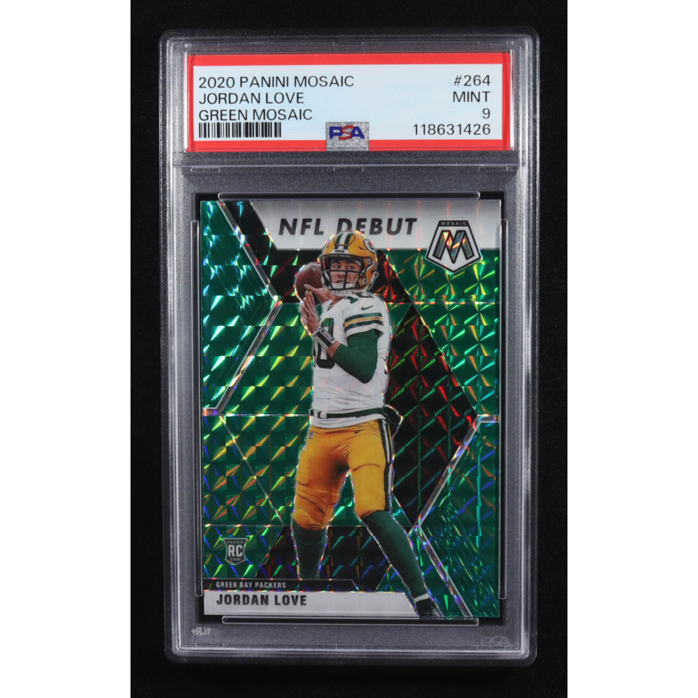 Jordan Love 2020 Panini Mosaic Mosaic Green #264 DEB RC (PSA 9) at PristineAuction.com Jordan Love 2020 Panini Mosaic Mosaic Green #264 DEB RC (PSA 9) at PristineAuction.com