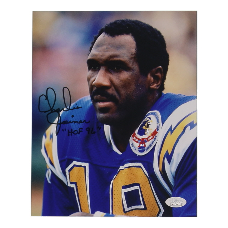 Charlie Joiner Signed Chargers 8x10 Photo Inscribed "HOF 96" (JSA) at PristineAuction.com Charlie Joiner Signed Chargers 8x10 Photo Inscribed "HOF 96" (JSA) at PristineAuction.com