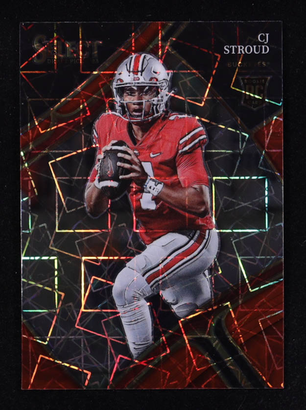 CJ Stroud 2023 Select Draft Picks Prizms Red Lazer #102 RC at PristineAuction.com CJ Stroud 2023 Select Draft Picks Prizms Red Lazer #102 RC at PristineAuction.com