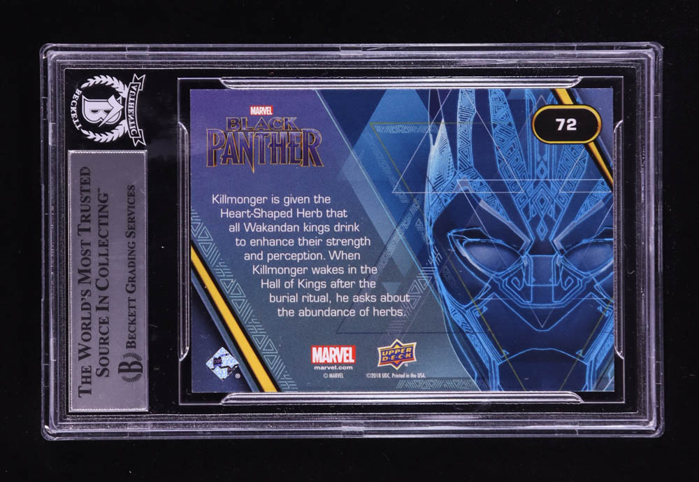 Michael B. Jordan Signed 2018 UD Black Panther Silver Autograph #72 (Beckett | Autograph Grade BGS Authentic) at PristineAuction.com Michael B. Jordan Signed 2018 UD Black Panther Silver Autograph #72 (Beckett | Autograph Grade BGS Authentic) at PristineAuction.com