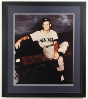 Mickey Mantle Signed Yankees Custom Framed Photo with Rare "1956" Inscription (Beckett | Auto 10) at PristineAuction.com