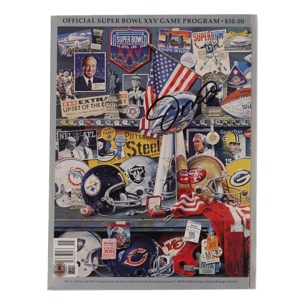 Joe Montana Signed 1991 Bills vs Giants Super Bowl XXV Program (Beckett) at PristineAuction.com Joe Montana Signed 1991 Bills vs Giants Super Bowl XXV Program (Beckett) at PristineAuction.com
