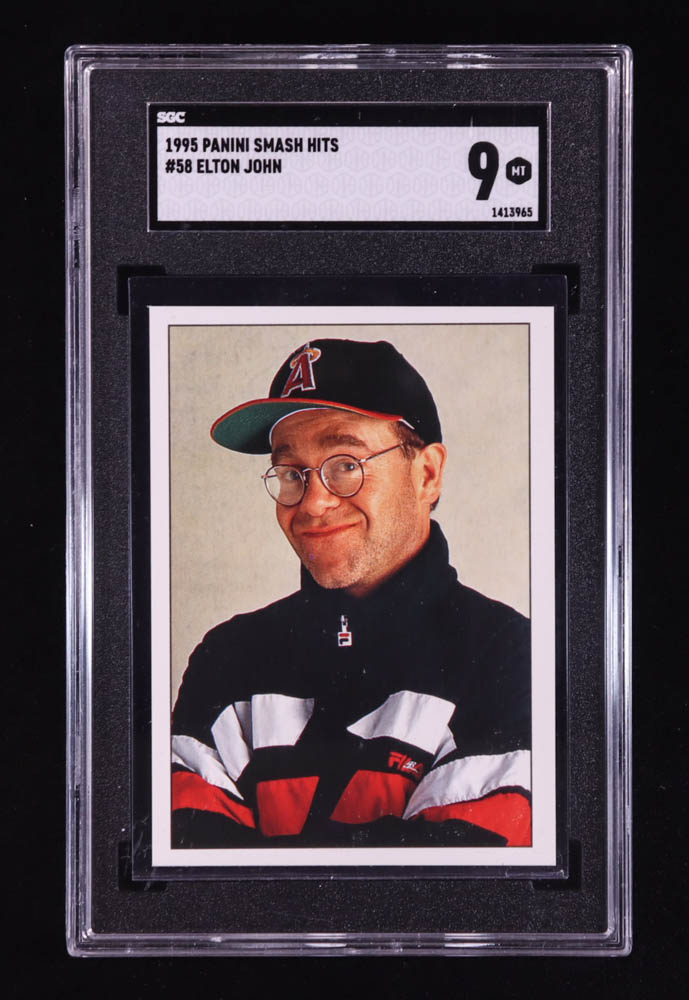 Elton John 1995 Panini Smash Hits #58 (SGC 9) at PristineAuction.com Elton John 1995 Panini Smash Hits #58 (SGC 9) at PristineAuction.com