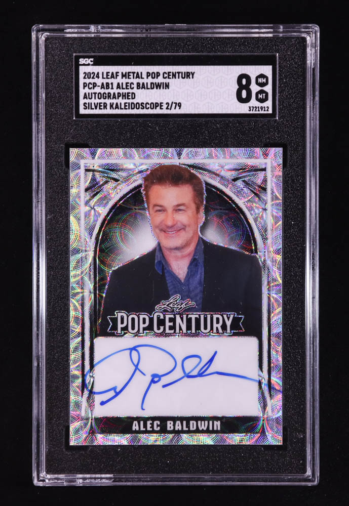 Alec Baldwin 2024 Leaf Metal Pop Century Autographs Silver Kaleidoscope #PCP-AB1 #2/79 (SGC 8) at PristineAuction.com Alec Baldwin 2024 Leaf Metal Pop Century Autographs Silver Kaleidoscope #PCP-AB1 #2/79 (SGC 8) at PristineAuction.com