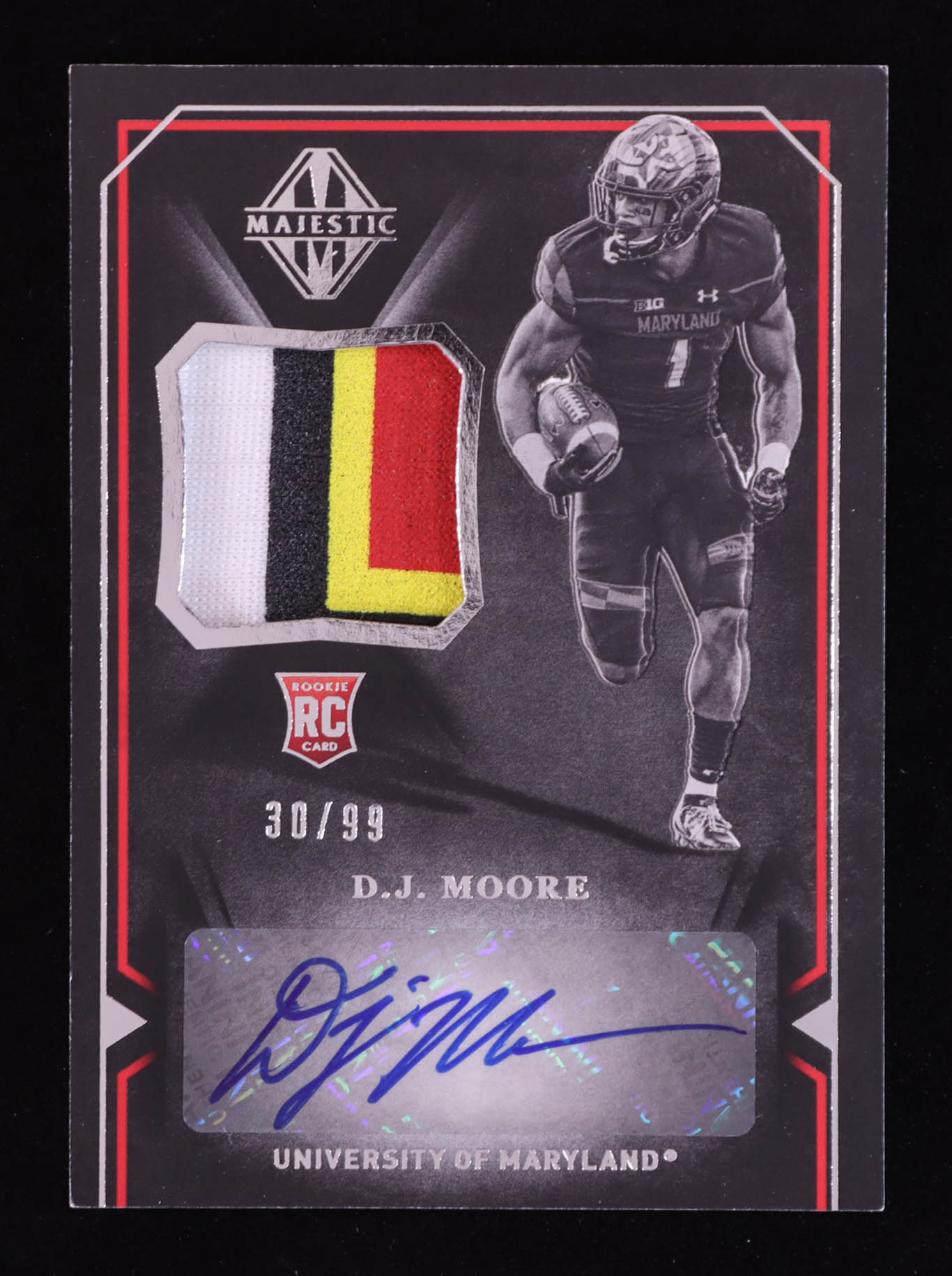 D.J. Moore 2018 Panini Majestic Jersey Autographs #138 RC #30/99 at PristineAuction.com D.J. Moore 2018 Panini Majestic Jersey Autographs #138 RC #30/99 at PristineAuction.com