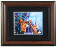 John Cena & The Rock Dual-Signed WWE Custom Framed Photo (JSA) at PristineAuction.com