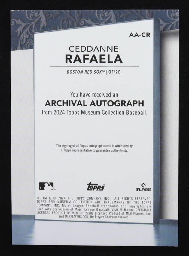 Ceddanne Rafaela 2024 Topps Museum Collection Archival Autographs Sapphire #AACR #08/20 RC at PristineAuction.com Ceddanne Rafaela 2024 Topps Museum Collection Archival Autographs Sapphire #AACR #08/20 RC at PristineAuction.com