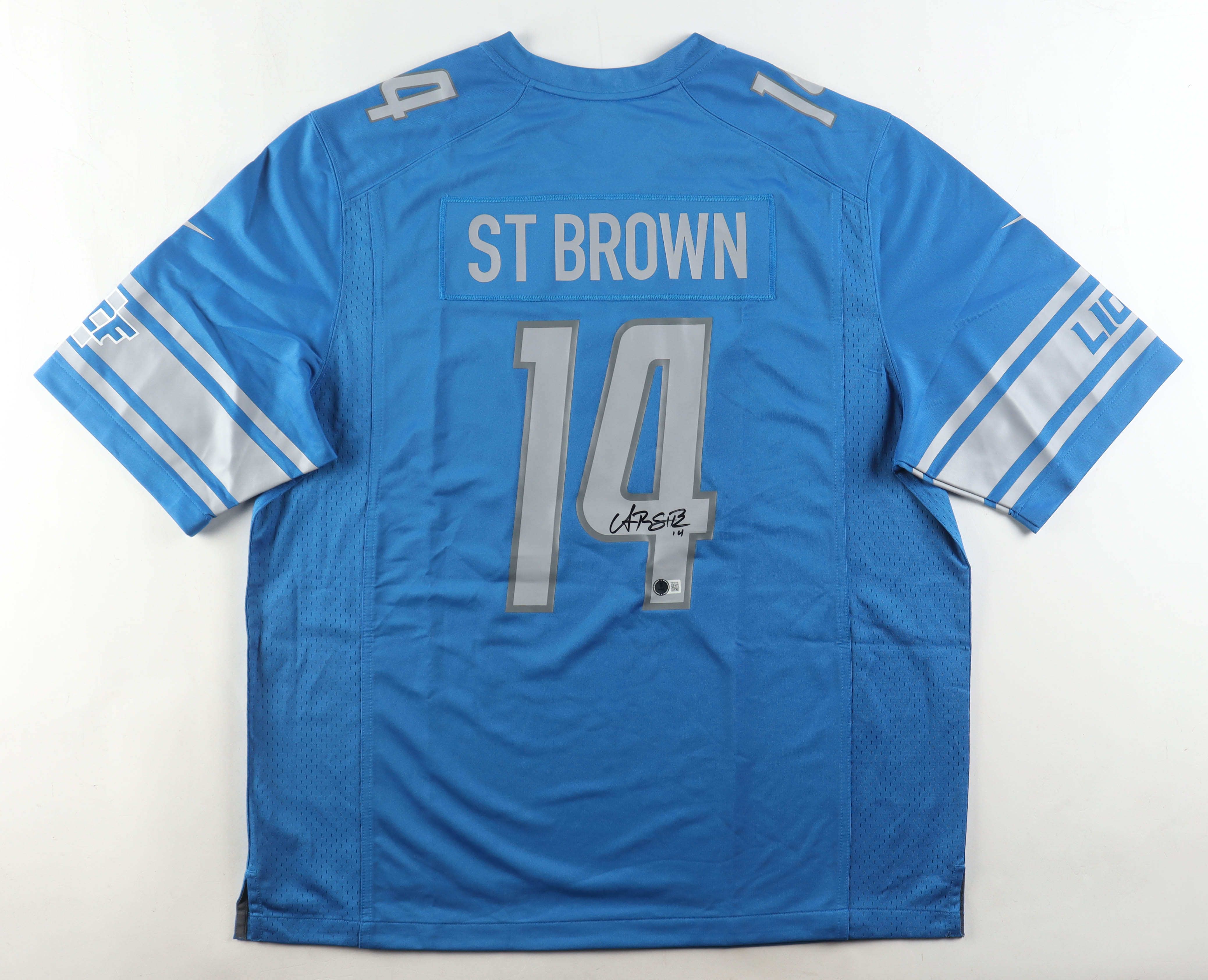 Amon-Ra St. Brown Signed Lions Nike Authentic Jersey (Beckett) at PristineAuction.com Amon-Ra St. Brown Signed Lions Nike Authentic Jersey (Beckett) at PristineAuction.com