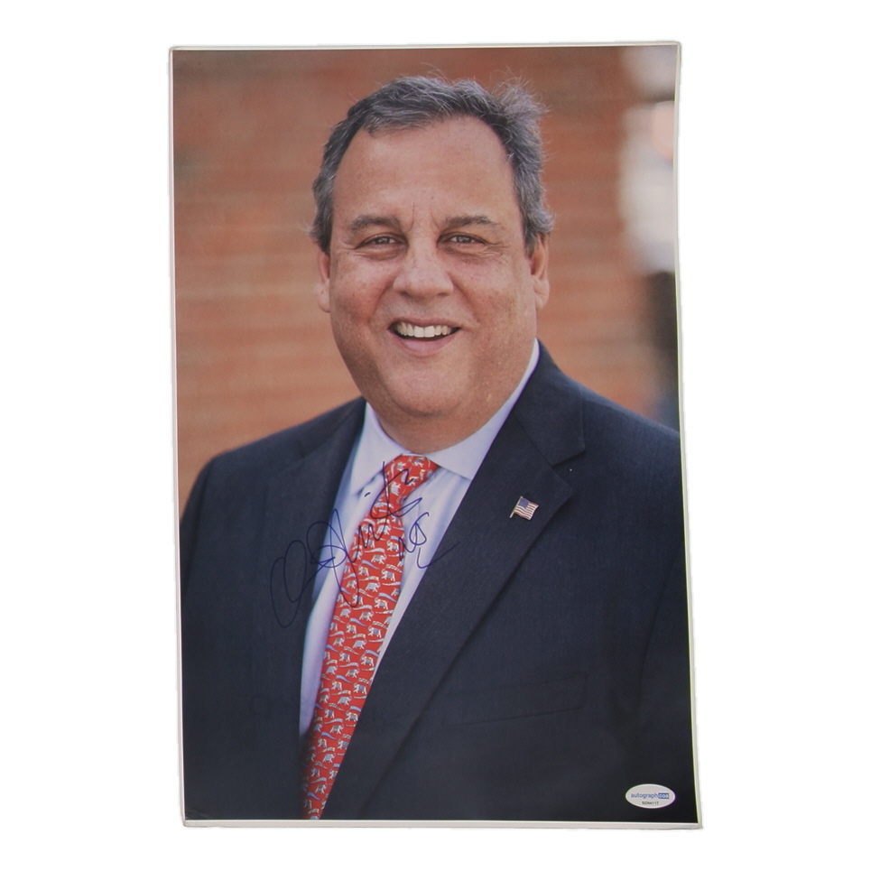 Chris Christie Signed 11x17 Photo (ACOA) at PristineAuction.com Chris Christie Signed 11x17 Photo (ACOA) at PristineAuction.com