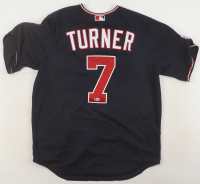Trea Turner Signed Nationals Majestic Authentic Jersey (Beckett) at PristineAuction.com