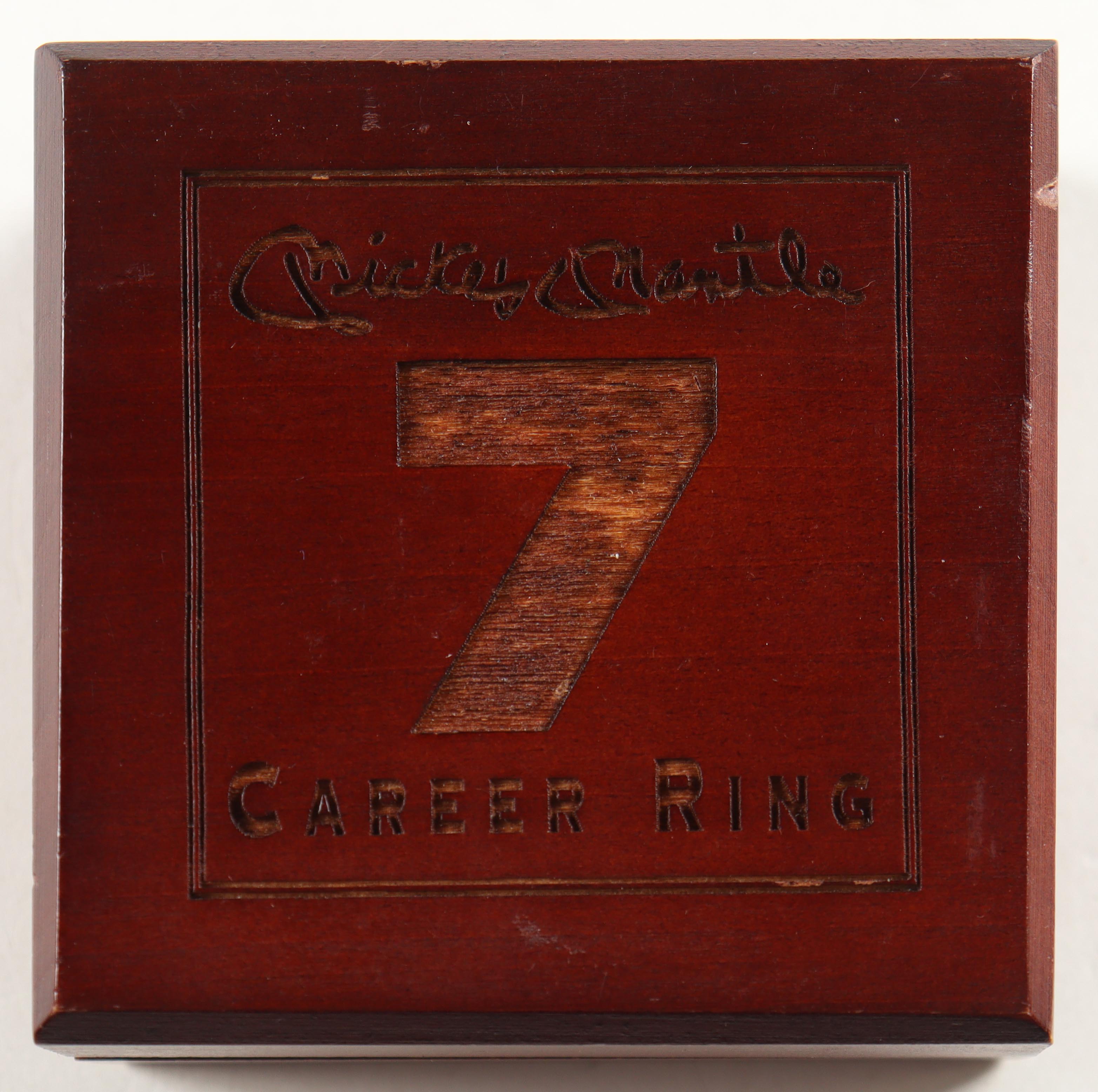 Mickey Mantle LE 1980's Career Ring #105/536 with Display Case at PristineAuction.com Mickey Mantle LE 1980's Career Ring #105/536 with Display Case at PristineAuction.com