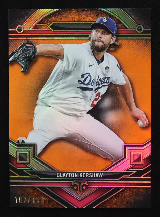 Clayton Kershaw 2024 Topps Triple Threads Amber #68 #102/199 at PristineAuction.com Clayton Kershaw 2024 Topps Triple Threads Amber #68 #102/199 at PristineAuction.com