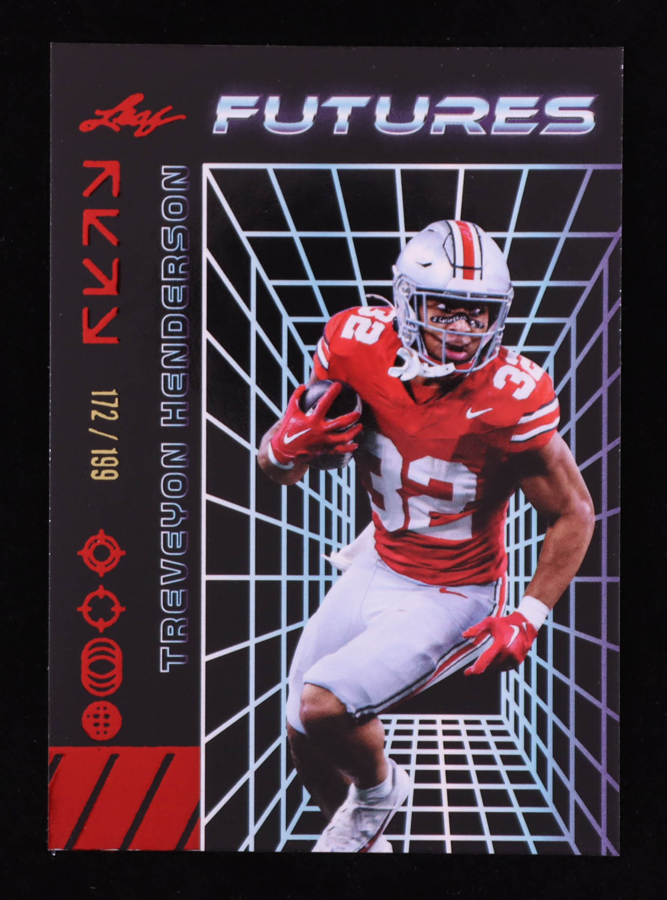 Treveyon Henderson 2024 Leaf Futures Autographs Silver #190 RC #172/199 at PristineAuction.com Treveyon Henderson 2024 Leaf Futures Autographs Silver #190 RC #172/199 at PristineAuction.com