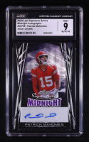 Patrick Mahomes II 2025 Leaf Signature Series Midnight Autographs Silver Circles #MPM1 #1/1 (CGC 9 | Auto 10) at PristineAuction.com