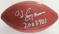 O. J. Simpson & Adrian Peterson Signed NFL Football Inscribed "2003 YDJ" & "2012 2,097yds" (Mounted Memories) at PristineAuction.com