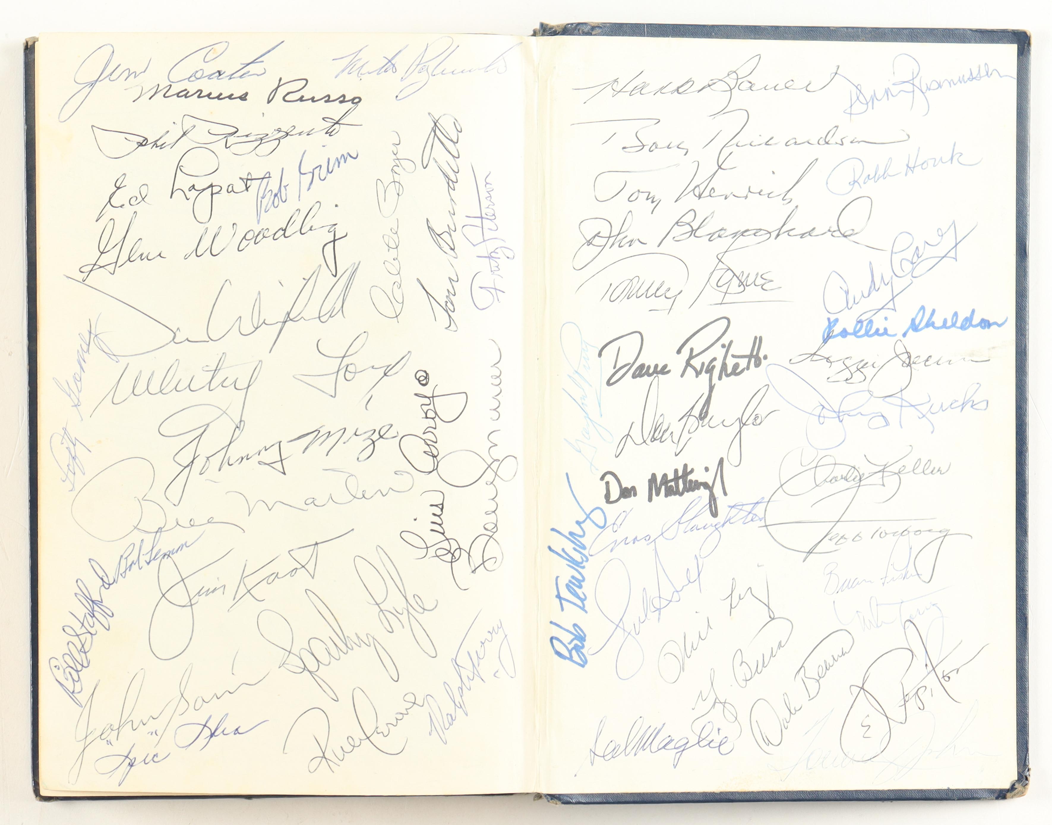 Mickey Mantle, Jim "Catfish" Hunter, Roger Maris, Joe DiMaggio | "Dynasty: The New York Yankees" Hardcover Book Signed By (97) (Beckett) at PristineAuction.com Mickey Mantle, Jim "Catfish" Hunter, Roger Maris, Joe DiMaggio | "Dynasty: The New York Yankees" Hardcover Book Signed By (97) (Beckett) at PristineAuction.com