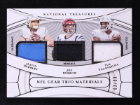 Joe Burrow / Justin Herbert / Tua Tagovailoa 2021 Panini National Treasures NFL Gear Trio Materials #13 #03/99 at PristineAuction.com