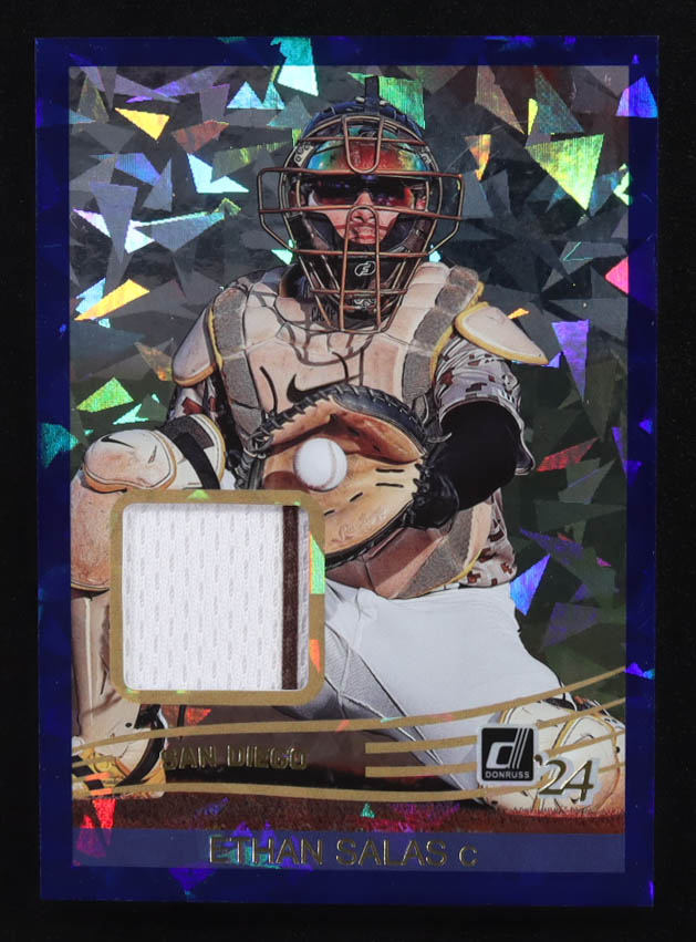 Ethan Salas 2024 Donruss Retro '84 Materials Blue Ice #6 RC at PristineAuction.com Ethan Salas 2024 Donruss Retro '84 Materials Blue Ice #6 RC at PristineAuction.com