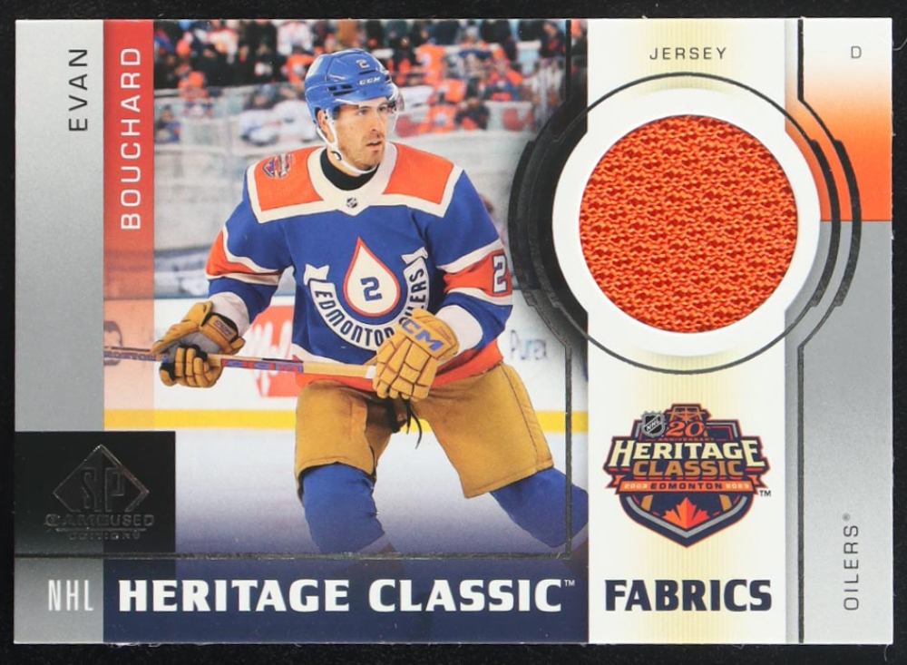 Evan Bouchard 2024-25 SP Game Used '23 Heritage Classic Fabrics #HCF2