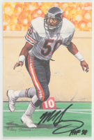Mike Singletary Signed LE Bears Pro Football Hall of Fame Art Series Football Card Inscribed "HOF 98" (SM) at PristineAuction.com