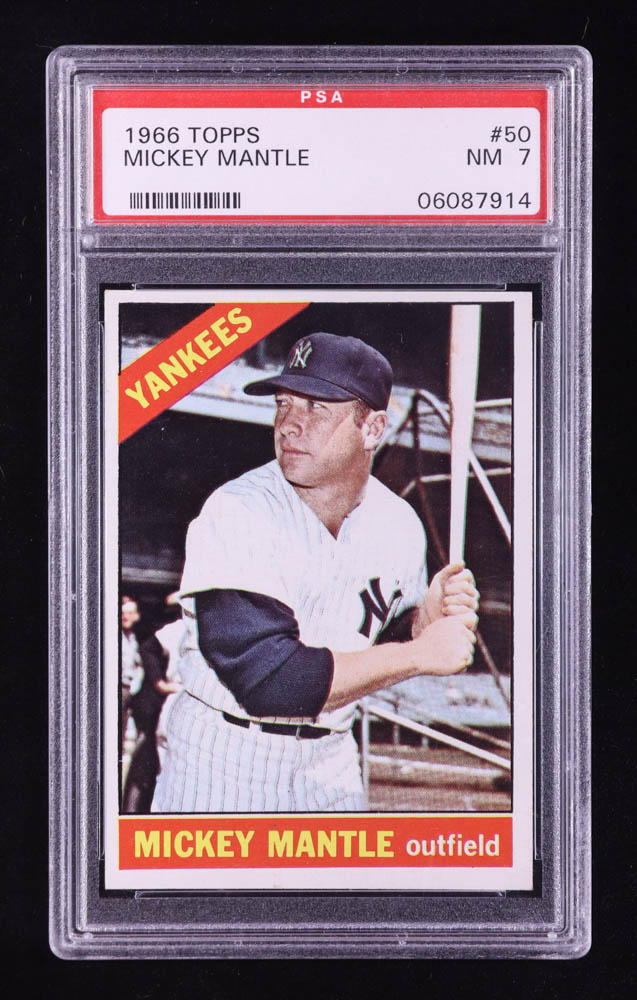 Mickey Mantle 1966 Topps #50 (PSA 7) at PristineAuction.com Mickey Mantle 1966 Topps #50 (PSA 7) at PristineAuction.com