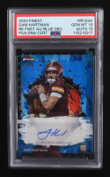 Sam Hartman 2024 Finest Rookie Autographs Blue Geometric Refractors #RFASH #22/99 RC (PSA 10 | Auto 10) at PristineAuction.com