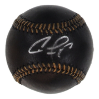 Carlos Correa Signed OML Black Leather Baseball (Beckett) at PristineAuction.com