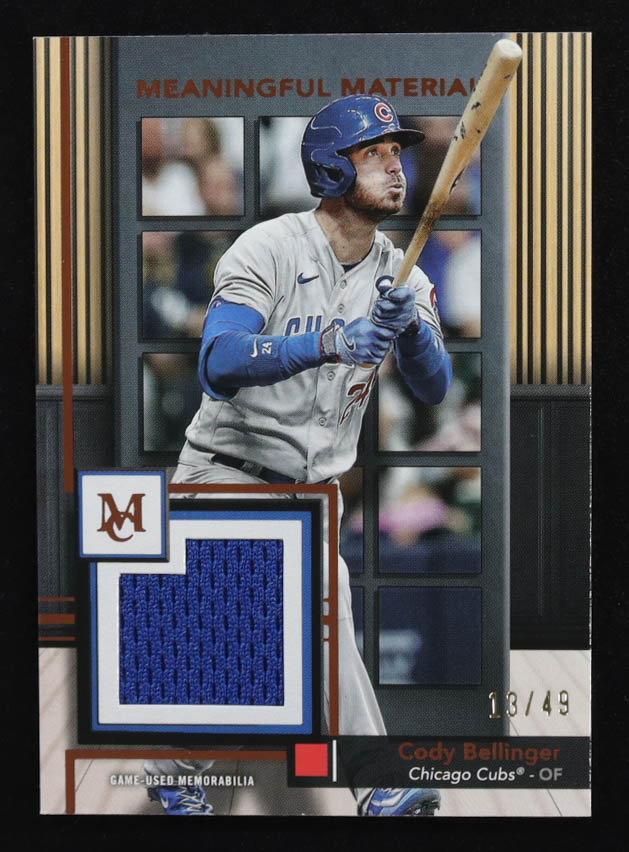 Cody Bellinger 2024 Topps Museum Collection Meaningful Material Relics Copper #MMRCBE #13/49 at PristineAuction.com Cody Bellinger 2024 Topps Museum Collection Meaningful Material Relics Copper #MMRCBE #13/49 at PristineAuction.com