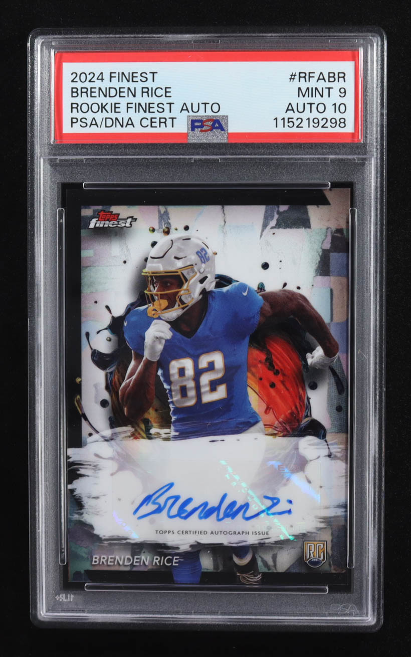 Brenden Rice 2024 Finest Rookie Autographs #RFABR RC (PSA 9 | Auto 10) at PristineAuction.com Brenden Rice 2024 Finest Rookie Autographs #RFABR RC (PSA 9 | Auto 10) at PristineAuction.com