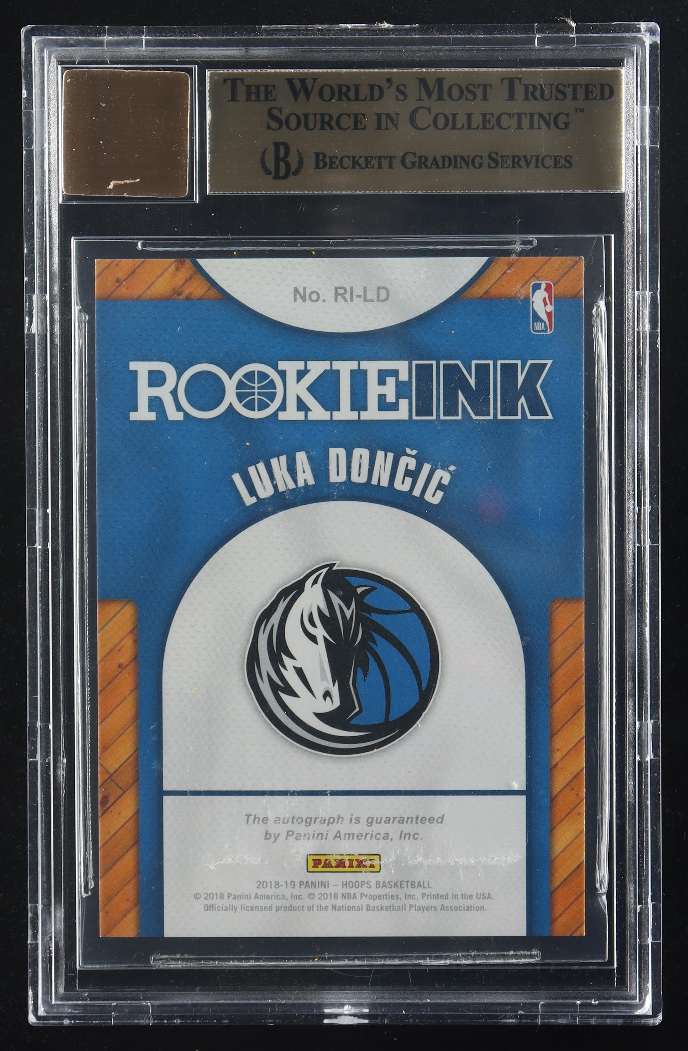 Luka Doncic 2018-19 Hoops Rookie Ink #3 (BGS 9.5 | Auto 10) at PristineAuction.com Luka Doncic 2018-19 Hoops Rookie Ink #3 (BGS 9.5 | Auto 10) at PristineAuction.com