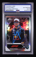 Sergio Perez Signed 2022 Topps Chrome Trading Card Auto #189 (PSA | Autograph Grade PSA Authentic) at PristineAuction.com