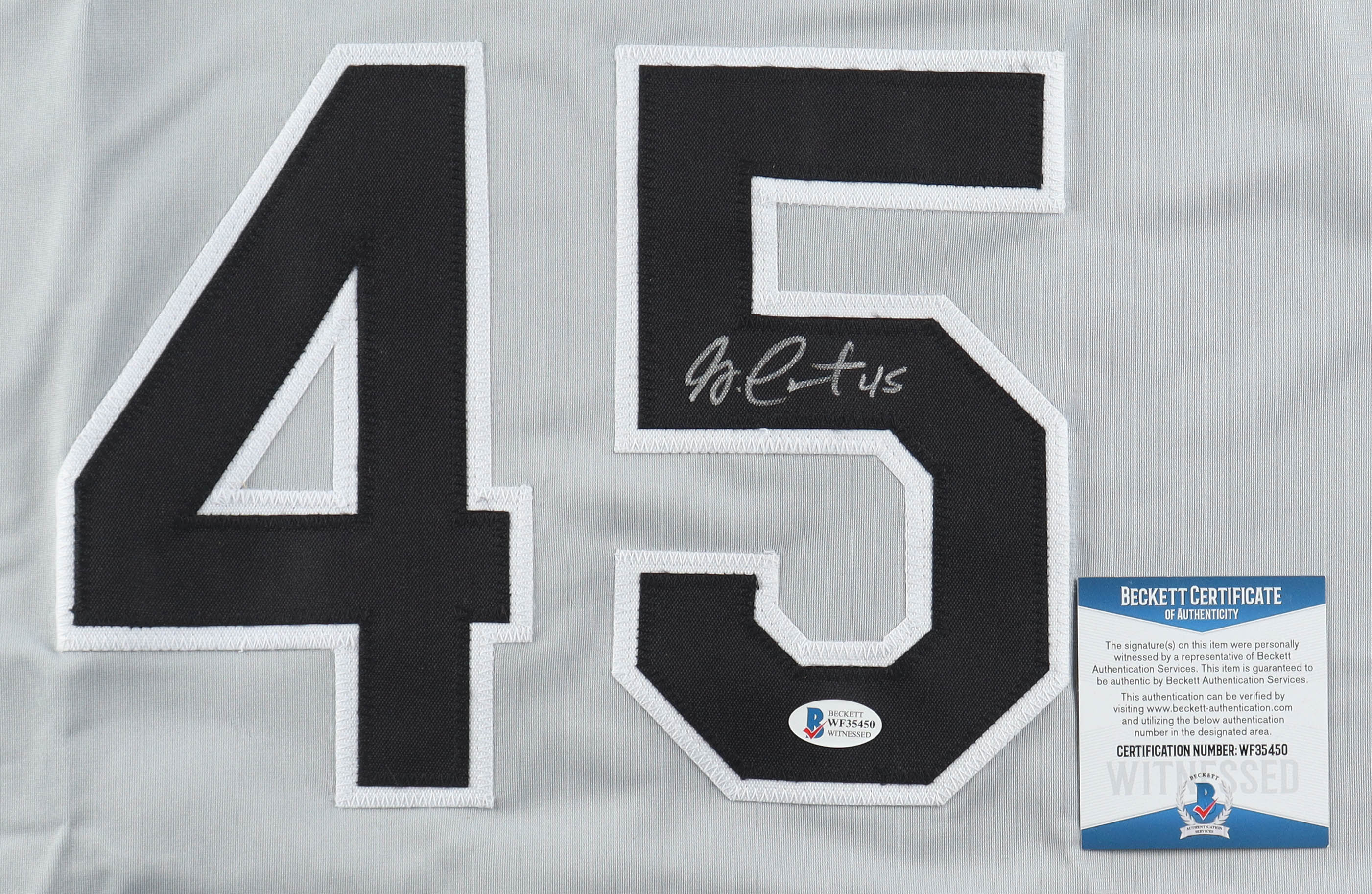 Garrett Crochet Signed Jersey (Beckett) at PristineAuction.com Garrett Crochet Signed Jersey (Beckett) at PristineAuction.com