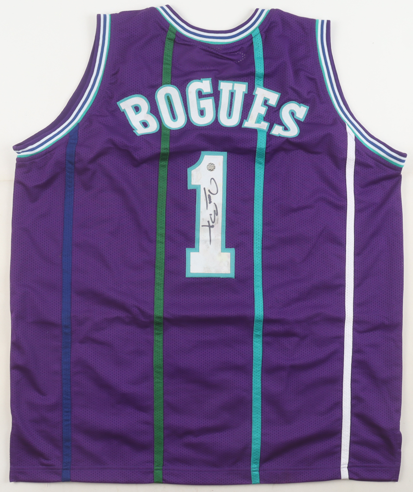 Muggsy Bogues Signed Jersey (AWM) at PristineAuction.com Muggsy Bogues Signed Jersey (AWM) at PristineAuction.com