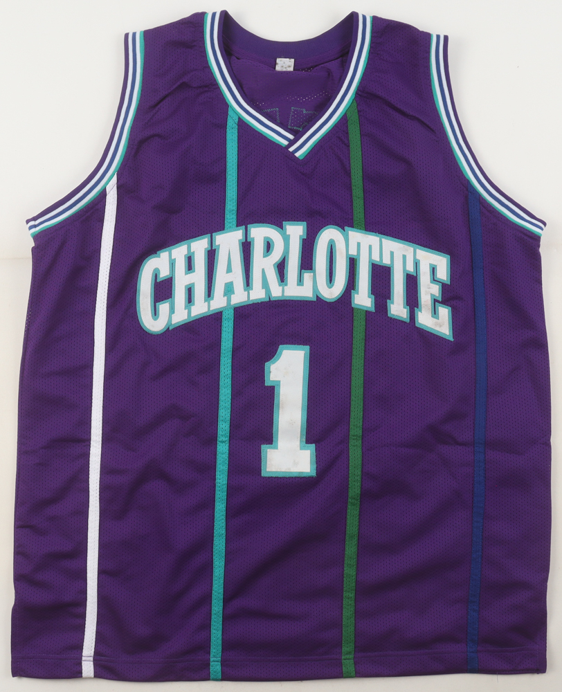 Muggsy Bogues Signed Jersey (AWM) at PristineAuction.com Muggsy Bogues Signed Jersey (AWM) at PristineAuction.com