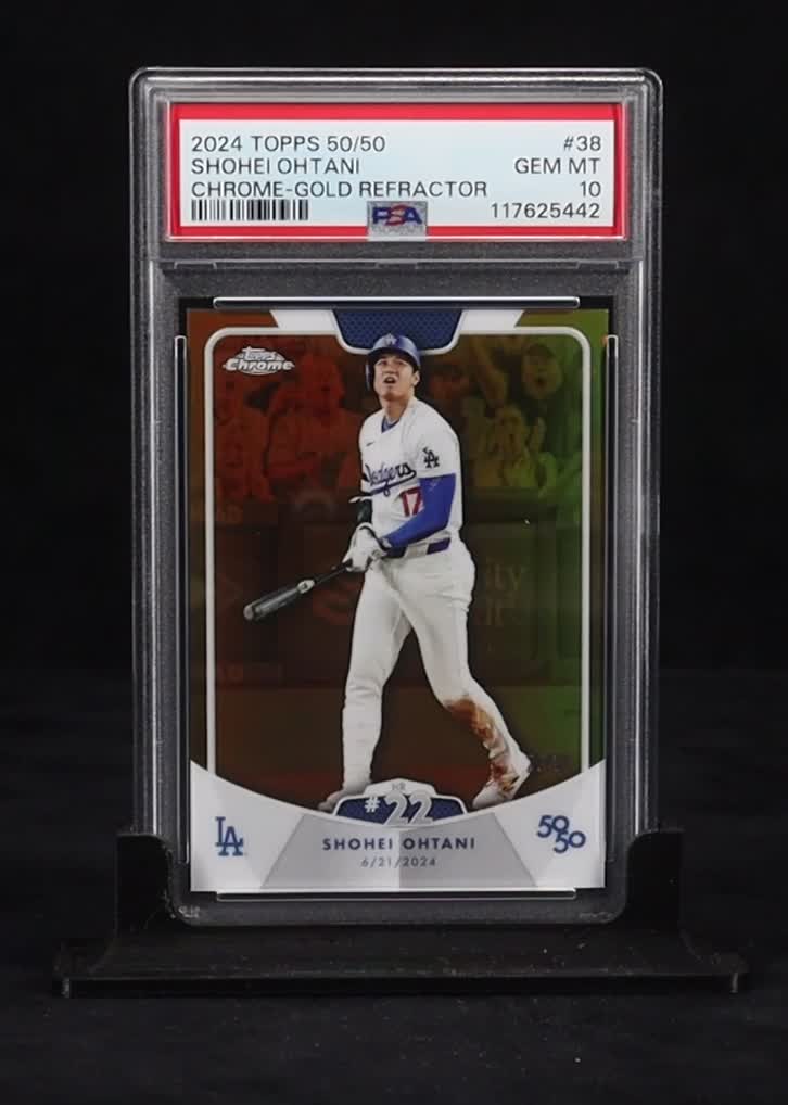 Shohei Ohtani 2024 Topps 50/50 Ohtani Chrome Gold Refractors #38 #22/50 (PSA 10) at PristineAuction.com