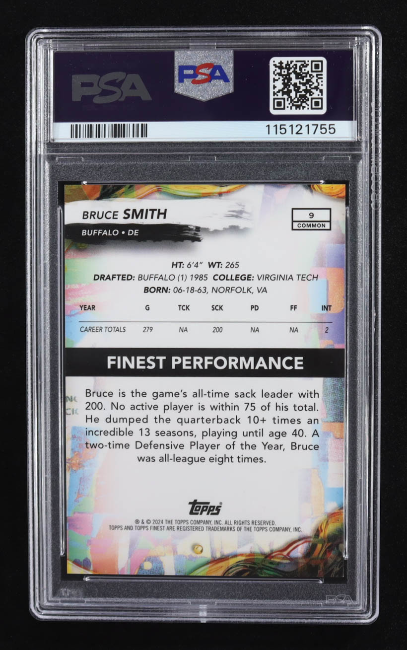 Bruce Smith 2024 Finest Oil Spill Geometric Refractors #9 #04/20 (PSA 9) at PristineAuction.com Bruce Smith 2024 Finest Oil Spill Geometric Refractors #9 #04/20 (PSA 9) at PristineAuction.com