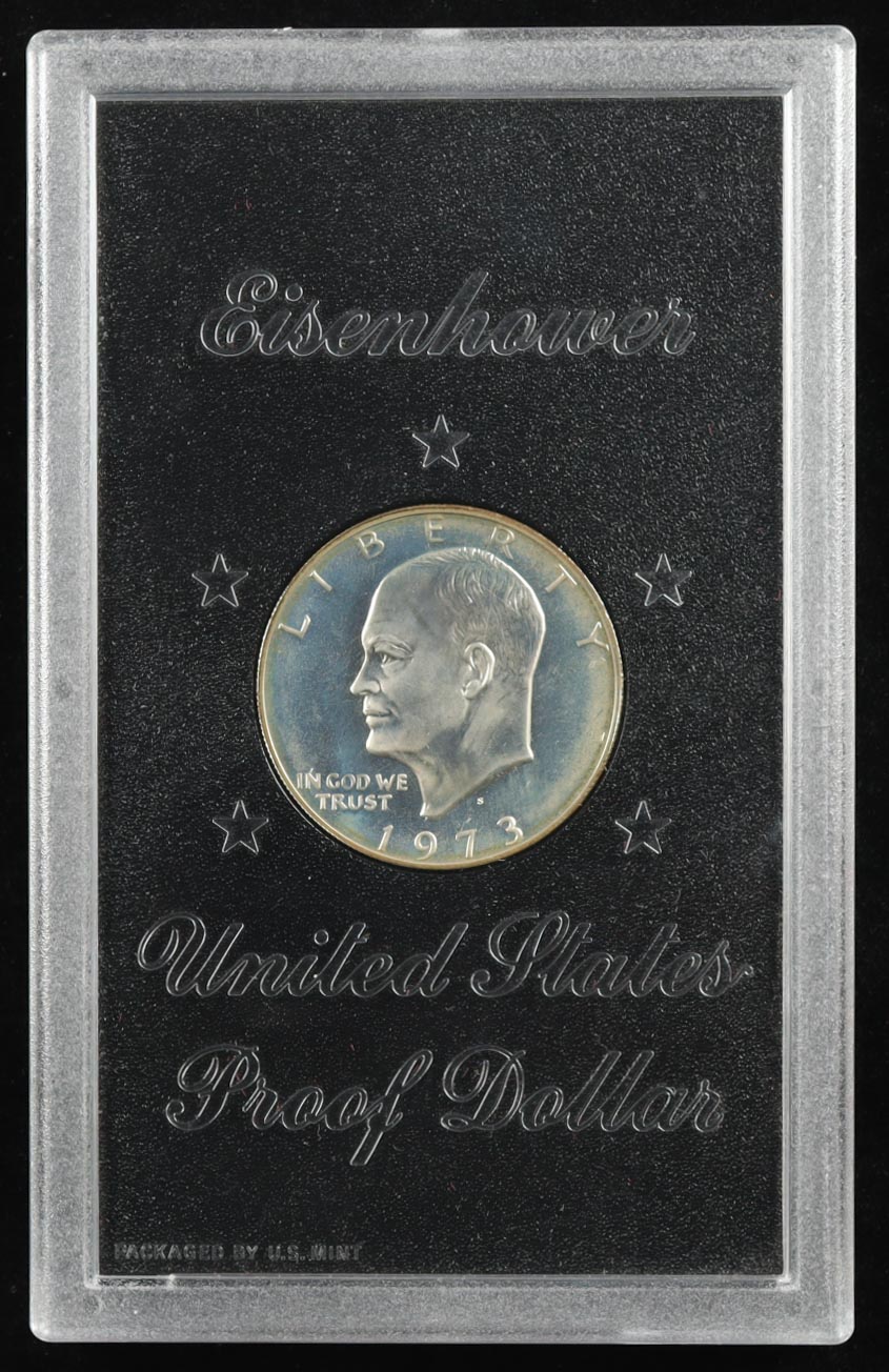 1973-S Eisenhower Silver Dollar - 40% Silver at PristineAuction.com 1973-S Eisenhower Silver Dollar - 40% Silver at PristineAuction.com